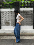 FRONT POCKET WIDE DENIM