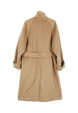 Aren Wool Raglan Belted Long Coat