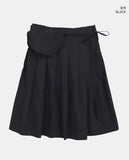 [Frill Back SET] Zeb Pleated Back Banding Midi Skirt