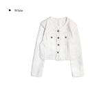 Noke Button Tweed Crop Jacket