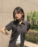 [MADE] Canon Vintage Stripe Short Sleeve Shirt