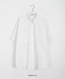 [BAONHAUS] Minep Linen Over Short Sleeve Shirt