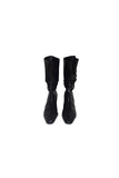 midi shirring leather boots