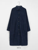 Kaneko Corduroy Shirt Long One Piece