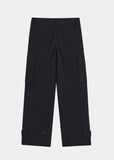 HEM BUTTON UTILITY CARGO NYLON PANTS