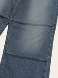 Chike Diagonal Rivet Denim Pants
