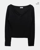 Ribe Burton V-Neck Ribbed Long Sleeve T-Shirt