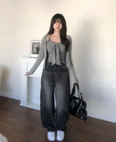 Jennet Cutout Balloon Denim Pants