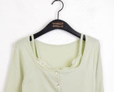 [SET] Garnet Punching Lace Sleeveless Cardigan Set