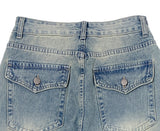 Nuhi Vintage Washing Back Pocket Denim Pants