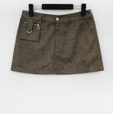 taper low mini skirt