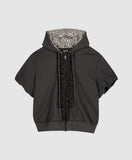 Frill Jersey Bomber Jacket