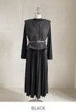 Jewel Vest Combi Pleated One Piece Set (Belt Set)