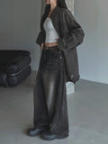 Kench incisional balloon denim pants