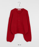 Oyui Color Round Basic Knit Cardigan