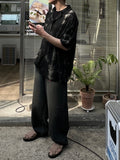 Tie-Dye Linen Half Shirt