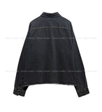 Mar Crop Cutting Denim Shirt