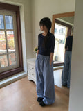[BAONHAUS] Cretin Stud Cotton Wide Pants