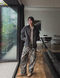 Fairy color matching work jacket