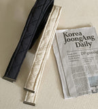 Suede Quilted Lightweight Long Padding Coat (Belt Set)