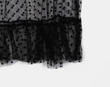 Leman Dot See-Through Frill Layered One Piece