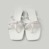 Basic Lovely Ribbon Twist Mules Summer Sandals Slippers