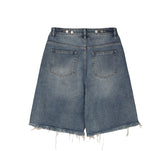 Luffy cut bermuda denim pants