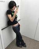 COLOR BLOCK BOOTCUT DENIM