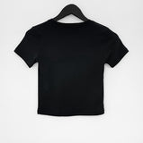 Rebed brushed cropped short sleeve T-shirt