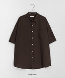 [unisex] Midender Summer Seersucker Over Short Sleeve Shirt