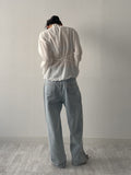 Yoru Mock Neck Strap Blouse