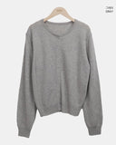 Mihen Round Wool Knit Cardigan