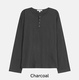 Deck Stitch Henley Neck Long Sleeve Tee