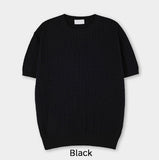 Roel Cable Round Short Sleeve Knit