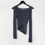 Sleeve Hole Unbalanced Knitwear