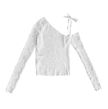Aden One Shoulder Slit Knit