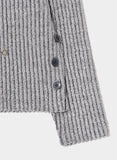 SIDE BUTTON BOUCLE KNIT