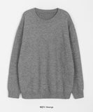 [unisex] Rikko basic color round over knit