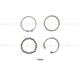 [4-SET] SILVER LAYERED RING