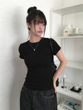 [Planning] Leju Slim Round Cotton Short Sleeve T-Shirt