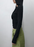 SLIM WRAP HOOD TOP