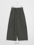 Frant Cargo Banding Wide Pants