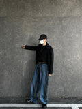 Oil Washed Wide Denim