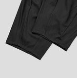 Ellier Three-Button Cropped Blazer Slacks Set