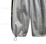 Half Camo Color Matching Line Training Pants