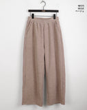 Uno brushed golden corduroy long wide pants