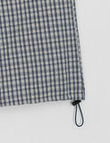 [BAONHAUS] Revish Summer Seersucker Check Banding Wide Pants