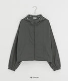[Unisex] Hilme Cap Hood Crop Windbreaker