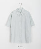 [BAONHAUS] Avni Over Stripe Short Sleeve Shirt