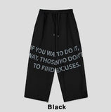 Wanted Lettering Banding Pants